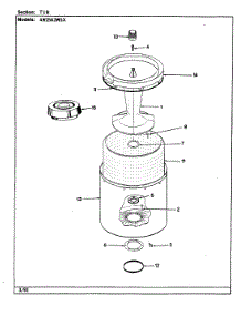 05 - Tub parts for Admiral Washer AW25K3WSX from AppliancePartsPros.com
