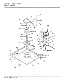 02 - Base & Drive (Rev. E-H) parts for Admiral Washer AW26K3A from AppliancePartsPros.com