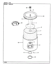 08 - Tub (Rev. A-E) parts for Admiral Washer AW26K3AS from AppliancePartsPros.com