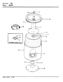 08 - Tub (Rev. E-H) parts for Admiral Washer AW26K3H from AppliancePartsPros.com