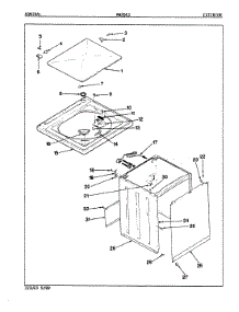 05 - Exterior (Rev. A-D) parts for Admiral Washer AW26K3W from AppliancePartsPros.com