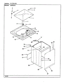 06 - Exterior (Rev. A-E) parts for Admiral Washer AW26K3WS from AppliancePartsPros.com