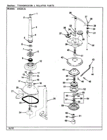 08 - Transmission (Rev. A-E) parts for Admiral Washer AW26K3WS from AppliancePartsPros.com