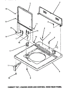 05 - Cab Top / Loading Dr & Ctrl Hood Rear Pan parts for Amana Washer AWE931 from AppliancePartsPros.com