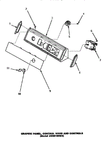 08 - Graphic Panel, Control Hood & Controls parts for Amana Washer AWM190W2 from AppliancePartsPros.com