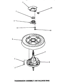 20 - Transmission Assy & Balance Ring parts for Amana Washer AWM250 from AppliancePartsPros.com