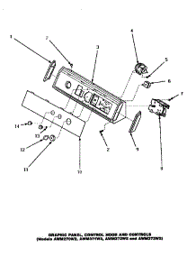 09 - Graphic Panel, Control Hood & Controls parts for Amana Washer AWM270W2 from AppliancePartsPros.com