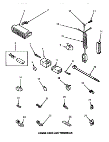 14 - Power Cord & Terminals parts for Amana Washer AWM270W2 from AppliancePartsPros.com