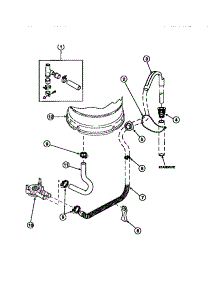 06 - Drain Hose And Siphon Break parts for Amana Washer AWM270W2 / PAWM270W2 from AppliancePartsPros.com