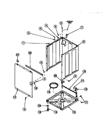 07 - Front Panel, Base Assy And Cabinet Assy parts for Amana Washer AWM270W2 / PAWM270W2 from AppliancePartsPros.com