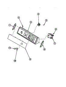 08 - Graphic Panel, Control Hood And Controls parts for Amana Washer AWM270W2 / PAWM270W2 from AppliancePartsPros.com