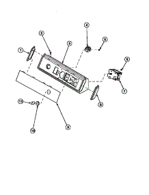 09 - Graphic Panel, Control Hood And Controls parts for Amana Washer AWM270W2 / PAWM270W2 from AppliancePartsPros.com