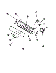 10 - Graphic Panel, Control Hood And Controls parts for Amana Washer AWM270W2 / PAWM270W2 from AppliancePartsPros.com