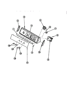 12 - Graphic Panel, Control Hood And Controls parts for Amana Washer AWM270W2 / PAWM270W2 from AppliancePartsPros.com