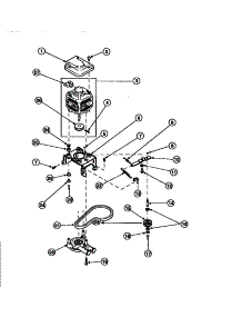 15 - Motor, Mtg Brkt, Belt, Pump & Idler Assy parts for Amana Washer AWM270W2 / PAWM270W2 from AppliancePartsPros.com