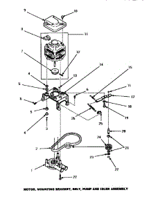 11 - Motor, Mtg Brkt, Belt, Pump & Idler Assy parts for Amana Washer AWM290W2 from AppliancePartsPros.com