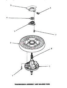 17 - Transmission Assy & Balance Ring parts for Amana Washer AWM290W2 from AppliancePartsPros.com