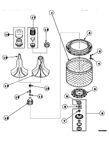 03 - Agitator / Drive Bell / Seal Kit / Tub & Hub parts for Amana Washer AWM290W2 / PAWM290W2 from AppliancePartsPros.com