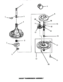 03 - 34526P Transmission Assy parts for Amana Washer AWM371W2 from AppliancePartsPros.com