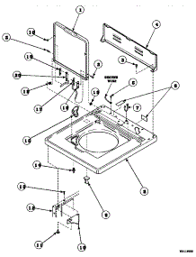 05 - Cab Top, Loading Door & Ctrl Rear Pan parts for Amana Washer AWM371W2 / PAWM371W2 from AppliancePartsPros.com