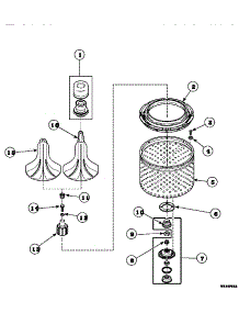 02 - Agitator / Drive Bell / Seal Kit / Tub & Hub parts for Amana Washer AWM372W2 / PAWM372W2 from AppliancePartsPros.com