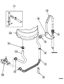 06 - Drain Hose And Siphon Break parts for Amana Washer AWM392L2 / PAWM392L2 from AppliancePartsPros.com