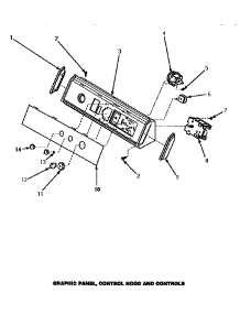 08 - Graphic Panel, Control Hood & Controls parts for Amana Washer AWM393W from AppliancePartsPros.com
