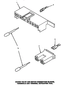 11 - Mixing Valve, Motor Conn Blocks & Term parts for Amana Washer AWM393W from AppliancePartsPros.com