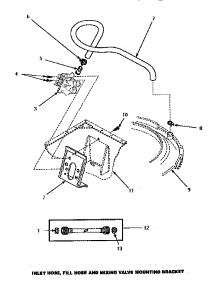 09 - Inlet / Fill Hose & Mixing Vlv Mtg Brkt parts for Amana Washer AWM472W2 from AppliancePartsPros.com