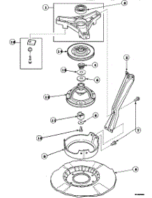 04 - Brg Hsg / Brake / Pulley & Pivot Dome parts for Amana Washer AWM472W2 / PAWM472W2 from AppliancePartsPros.com