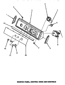 08 - Graphic Panel, Control Hood & Controls parts for Amana Washer AWM492 from AppliancePartsPros.com