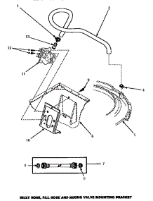 09 - Inlet / Fill Hose & Mixing Vlv Mtg Brkt parts for Amana Washer AWM492 from AppliancePartsPros.com