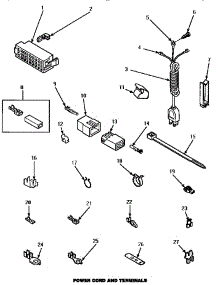 15 - Power Cord & Terminals parts for Amana Washer AWM492 from AppliancePartsPros.com