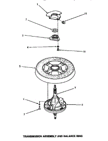 20 - Transmission Assy & Balance Ring parts for Amana Washer AWM551 from AppliancePartsPros.com
