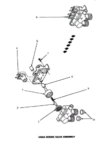 02 - 34963 Mixing Valve Assy parts for Amana Washer AWM593W2 from AppliancePartsPros.com
