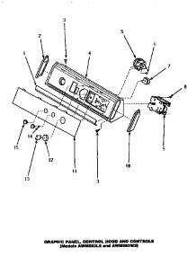 08 - Graphic Panel, Control Hood & Controls parts for Amana Washer AWM593W2 from AppliancePartsPros.com