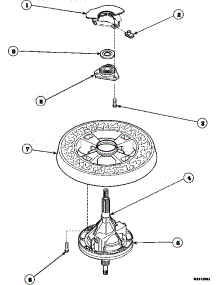 22 - Transmission Assy And Balancing Ring parts for Amana Washer AWM593W2 / PAWM593W2 from AppliancePartsPros.com