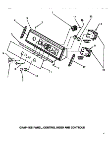 10 - Graphics Panel, Control Hood & Controls parts for Amana Washer AWM651 from AppliancePartsPros.com