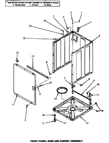 07 - Front Panel, Base & Cabinet Assy parts for Amana Washer AWM692 from AppliancePartsPros.com