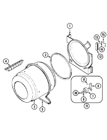 04 - Tumbler parts for Admiral Dryer AYE2250AYA from AppliancePartsPros.com