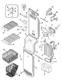 04 - Freezer Compartment parts for Admiral Refrigerator AZ2727GIHW from AppliancePartsPros.com