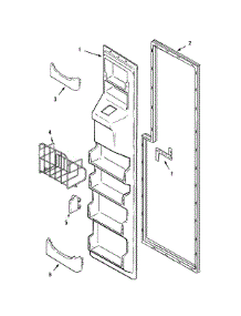 05 - Freezer Inner Door parts for Admiral Refrigerator AZ2727GIHW from AppliancePartsPros.com