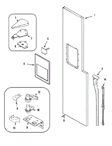 06 - Freezer Outer Door parts for Admiral Refrigerator AZ2727GIHW from AppliancePartsPros.com
