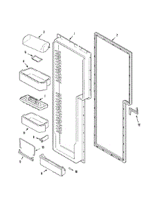07 - Fresh Food Inner Door parts for Admiral Refrigerator AZ2727GIHW from AppliancePartsPros.com