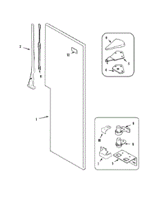 08 - Fresh Food Outer Door parts for Admiral Refrigerator AZ2727GIHW from AppliancePartsPros.com