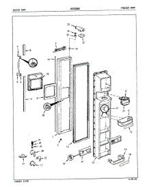 02 - Freezer Door parts for Admiral Refrigerator AZS22000 / 5L60A from AppliancePartsPros.com