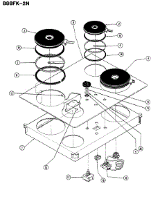 02 - Top Assembly parts for Admiral Cooktop B88FK-2-N from AppliancePartsPros.com
