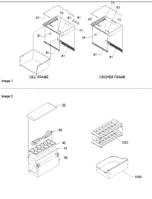 05 - Crisper & Deli Frame Assy parts for Amana Refrigerator BB20V1W / P1321314W W from AppliancePartsPros.com