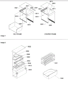 05 - Crisper & Deli Frame Assy parts for Amana Refrigerator BB20VPSE / P1321302W E from AppliancePartsPros.com