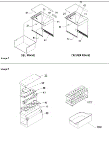 05 - Crisper & Deli Frame Assy parts for Amana Refrigerator BB20VPSE / P1321308W B from AppliancePartsPros.com